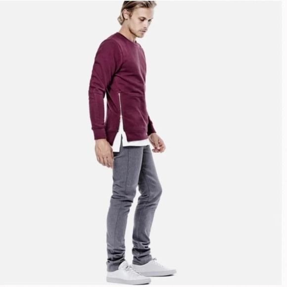 John Elliott Villain Crewneck Sweatshirt Gray Size 4 (L/XL) Unisex - Picture 4 of 14